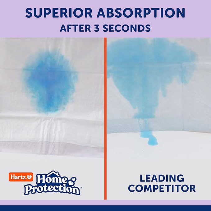 Hartz Home Protection Lavender Scented Dog Pads, XL 30 count, Super Absorbent & Won't Leak, Odor Eliminating