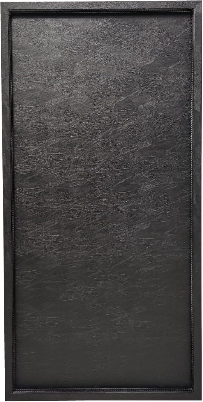 40 * 20 inches High-End Light Luxury Leather Rectangle Oversized Service Tray for Ottoman Tray, Coffee, Food, Family Dinner, Picnic, Party Essentials (Black, 40 * 20 inch)