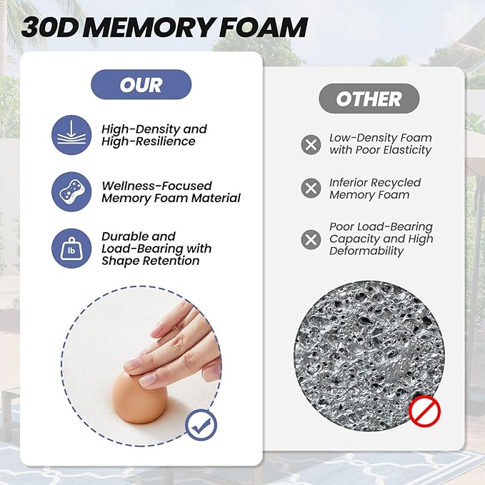 Crestlive Products 50x20 Inch Adirondack Chair Cushions Set of 2 Outdoor Rocking Chair Cushions Waterproof Fade Resistant High Back Patio Replacement Cushions, Black Stripe