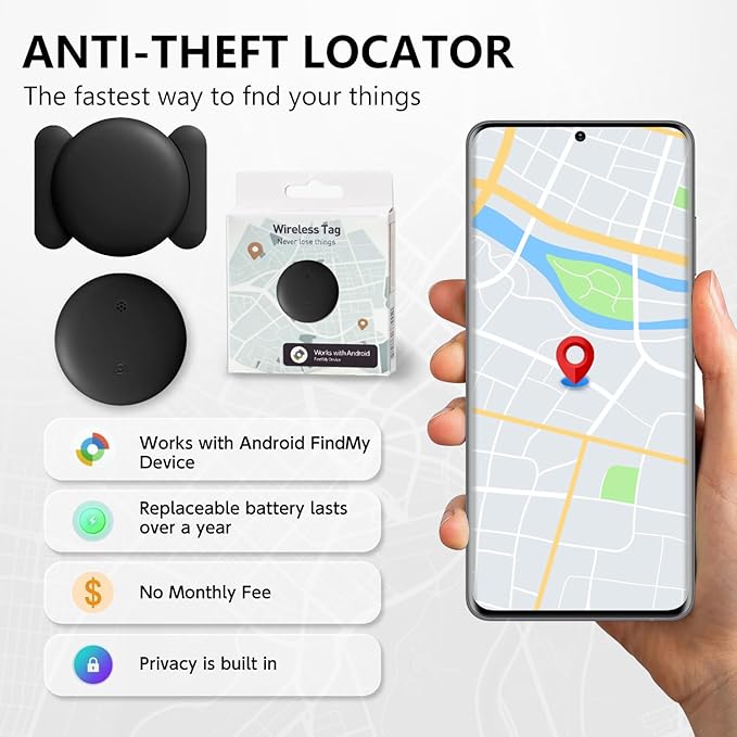 Mini Hidden GPS Tracker for Vehicles – Magnetic Waterproof Real‑Time Locator – Apple Find My Compatible(iOS Only), No Monthly Fee, Long Battery Life – Cars, Pets, Kids, Assets