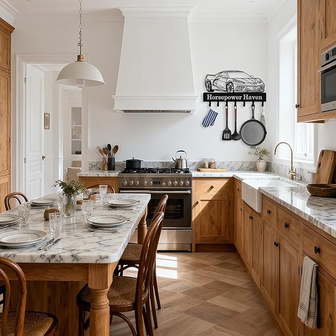 Personalized Key Holder Wall Mount, Custom Metal Car Keys Holder for Wall with Name, Wall Key Hanger Rack with Hooks for Entryway, Front Door, Living Room, Kitchen, Bathroom, Garden