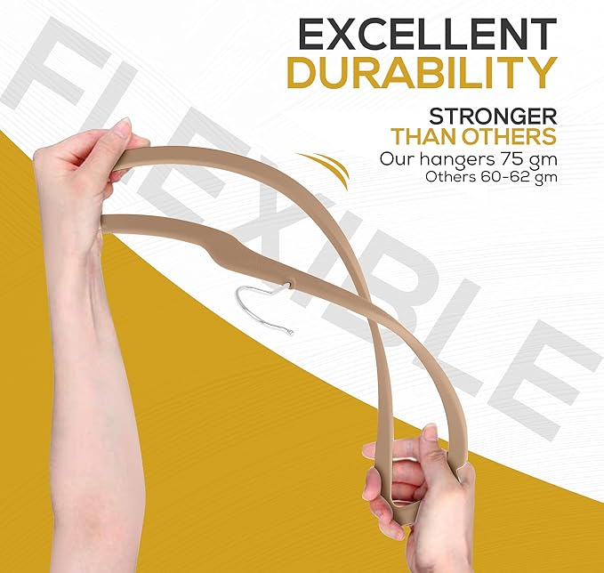 50 Pack New Premium Quality Velvet Hangers Ultra Thin Non Slip Adult Felt Space Saving Hangers for Closet Heavy Duty Coat Pants Dress Hangers 360° Swivel Hook Hold Upto 10 lbs Warm Taupe