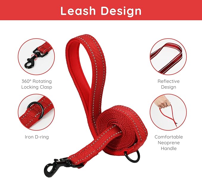 BELLA & PAL Step in Vest Harness for Small and Medium Dogs, No Pull Small Dog Harness with Leash Set, Comfortable Air Mesh Dog Vest Harness with Reflective Strip (Red, XXS)
