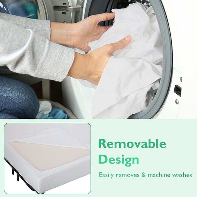 FDW | 6 Inch Twin XL Mattress | Medium Firm | Gel Memory Foam Mattress | White | Bed in a Box, CertiPUR-US Certified | Pressure Relief, Cooling Ventilated Foam | Washable Removable Cover