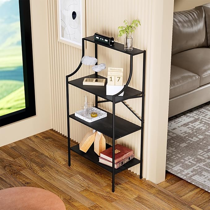 Console Table, entryway Table 4-Tier Sofa Table with Storage Shelves, Couch Table Behind Sofa, Standing Bakers Rack