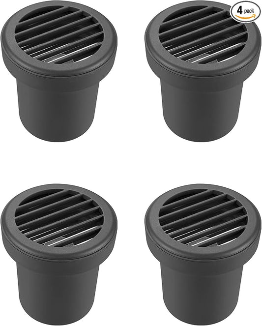5 Inch LED Low Voltage Under Ground Lighting, 6.5W In Ground Well Light with Grated Top, 12V 3000K Warm White Waterproof Outdoor Lights for Garden Fence Pathway Deck Driveway Walkway, 4 Pack