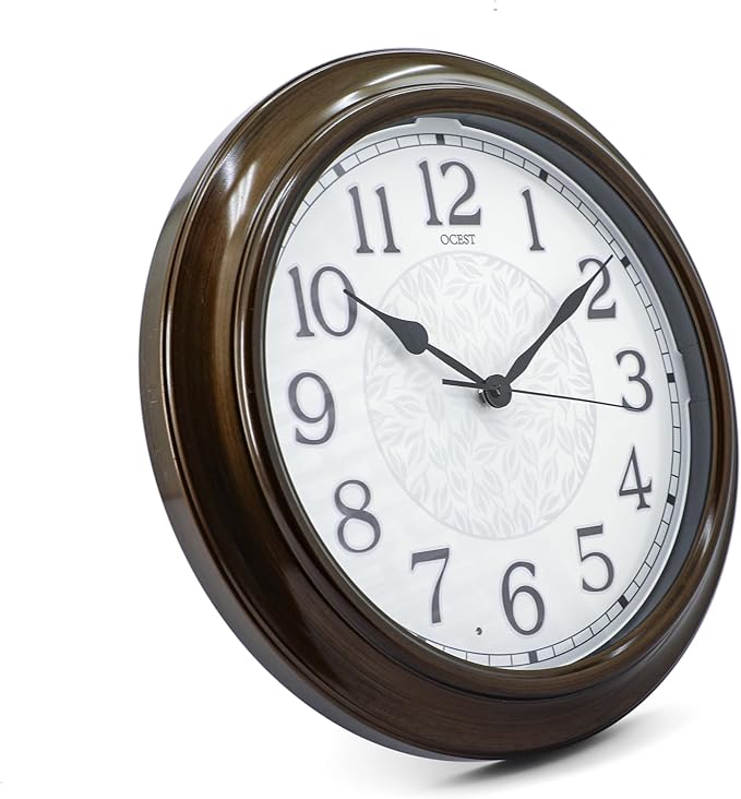 OCEST 15 Inch Indoor Outdoor Clock Waterproof, Silent Metal Large Outdoor Clock Glow in The Dark, Battery Operated Decor for Garden Pool Patio Porch