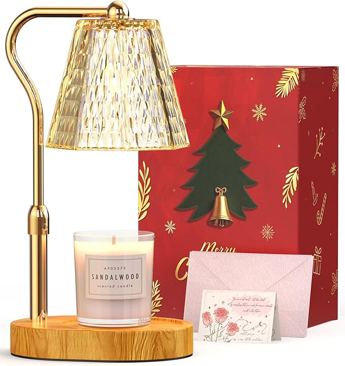 Candle Warmer Lamp with Timer Gifts for Women, Adjustable Height Wax Warmer Lamp for Scented Candles Home Essentials Decor, White Elephant Gifts for Adults Who Have Everything
