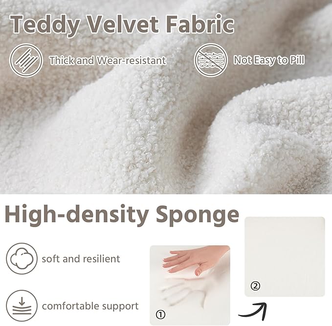 Cloud Sectional Couch with L-Shape Chaise,4 Seat Modern Modular Sofa with Deep Seat (White, 108"+Left Facing Chaise)