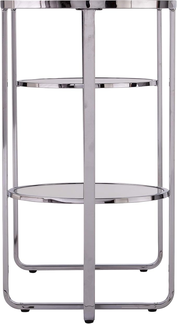 SEI Furniture Maxina Console Table, Polished Chrome