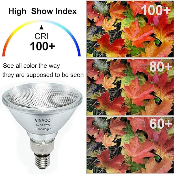 PAR38 Flood Light，4 Pack PAR38 Halogen Flood Light Dimmable 80W 120V， High Brightness 1500LM Equivalent 100W Halogen Light Bulbs, PAR38 Bulb with E26 Base,2800K Warm White Ideal for Indoor/Outdoor