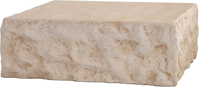 35.43" MgO Square Centre Coffee Table Vintage Faux Stone Sofa Pre-Modern Coffee Tables for Living Room Office Apartment,Amber
