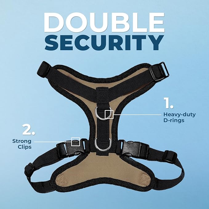 Voyager Step-in Pet Harness - All Weather Mesh, Adjustable Step in Harness for Cats and Dogs by Best Pet Supplies - Army/Black Trim, XL