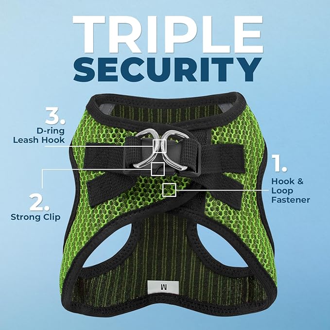 Best Pet Supplies Voyager Step-in Air Harness - All Weather Mesh, Reflective, No Pull Harness for Dogs, Cats - Secure with Hook & Loop Fastener, Buckle, Double D-Rings - Tone, S