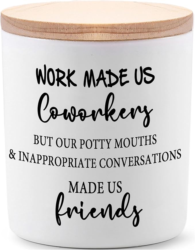 BFJLIFE Coworker Gifts for Women Funny Cool Co Worker Gifts for Christmas Birthday Unique Lavender Scented Soy Candles