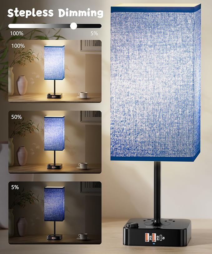 Smart Mood Lighting RGB Color Changing Desk Lamp w/16 Million Hues,Stepless Dimmable Warm-Cool White + Music Sync | Touch & App Control Bedside Nightstand Light for Gaming,Home Office,Bedtime Routines