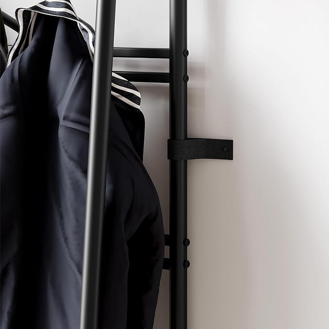 MDF Hall Tree with Bench, 4-in-1 Entryway Coat Rack with Storage Shelf & Shoe Organizer, Sturdy Freestanding Furniture for Living Room, Bedroom, Mudroom