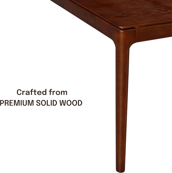 NTC Mingle 71 Inch Modern Design, Rectangular Dinner Table for Dining Room, Living Room Furniture, Effortless Assembly, Dark Walnut