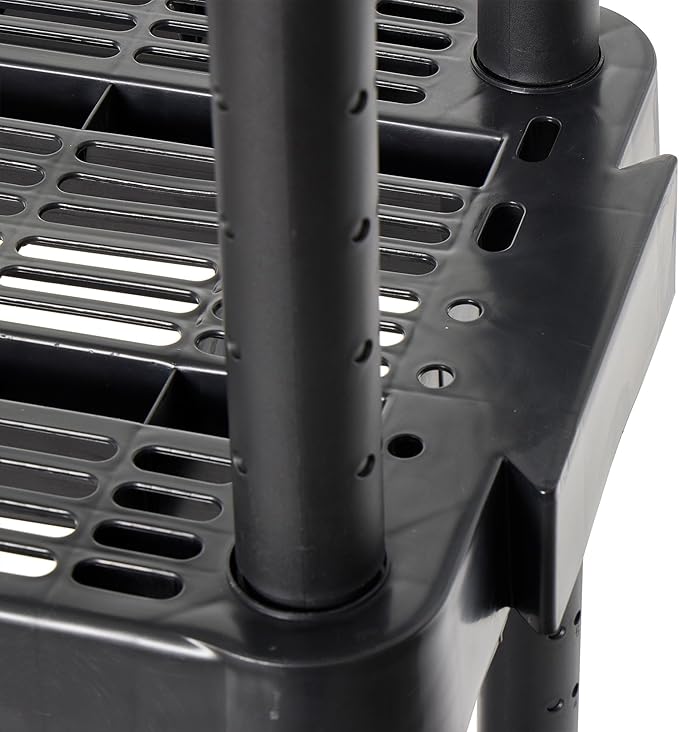 Gracious Living 4-Tier Medium-Duty Home and Garage Storage Organizer Shelves, 54.5" H x 32.0" W x 14.0" D, Black