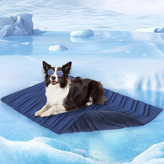 SCENEREAL Dog Cooling Mat for Crate, Thicken Self-Cooling Dog Pad Reversible (Cool & Warm), 48"x28" Pet Cool Bed for M Large XL Dogs,Kennel Sofa Mats Machine Washable, Durable Non-Toxic Gel, Outdoor