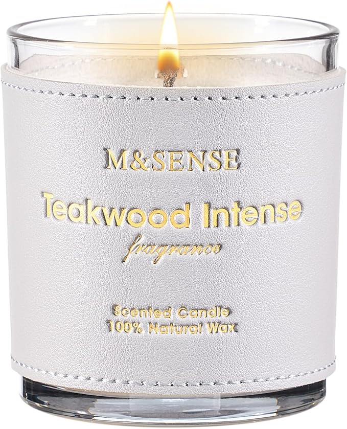 M&SENSE Mint Lavender Scented Soy Candles - Vegan, Heavy Scented, No Toxin Relaxing Candles for Stress Relief, 10oz 42-Hour Burn Time, Housewarming Gift for Women Man