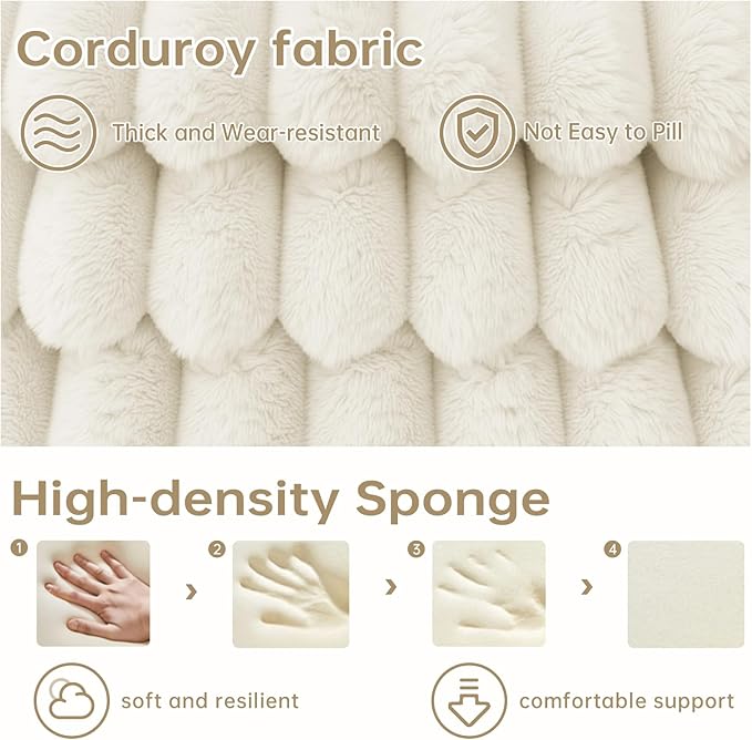 94" Cloud Sectional Couch with L-Shape Chaise,4 Seat Modern Modular Sofa with Side Pockets,Upholstered Couches for Living Room Bedroom, Boneless Couch,No Assembly Required