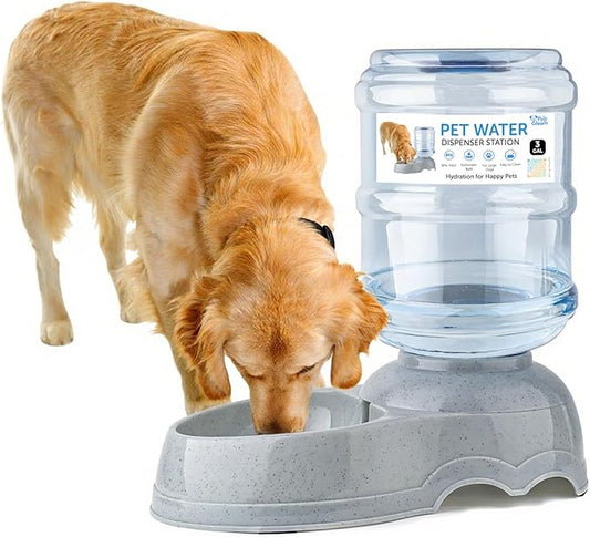 Water Dispenser for Large Dogs and Cats, 3 Gallon Large Capacity Gravity Automatic Water Feeder, Indoor Outdoor Dog Drinking Fountain, No Filter, Dog Water Bowl for Multiple Pets, BPA Free