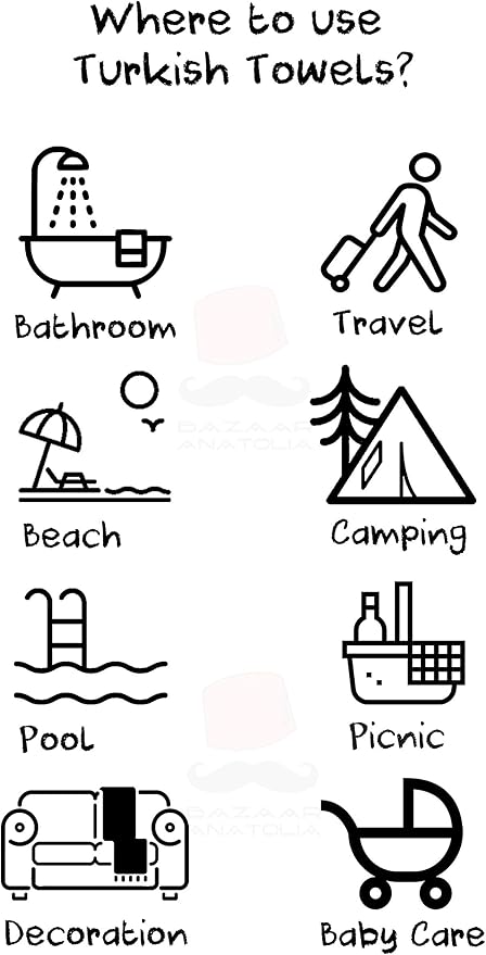 Bazaar Anatolia Turkish Towel 100% Cotton Beach Towel 76x38 Thin Lightweight Travel Camping Bath Sauna Gym Pool Unique Red Towels