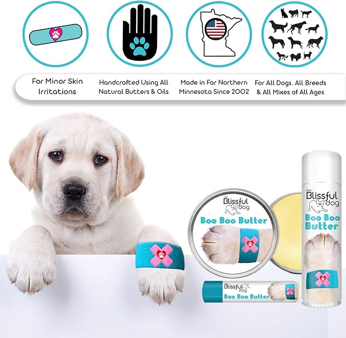 The Blissful Dog Three Cute Puppies Boo Boo Butter, 16oz