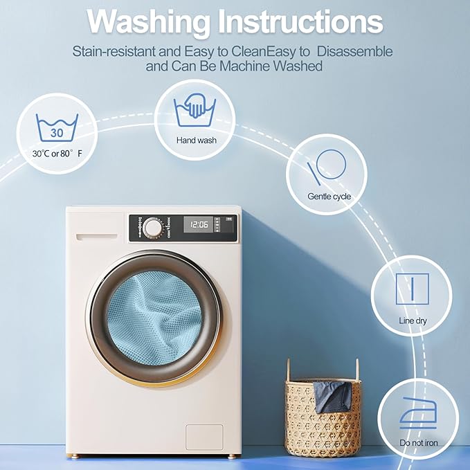 Couch Cushion Covers Individual Large Super Stretch Chenille (Softer Version) Sofa Cushion Covers, Couch Seat Covers Couch Slipcovers Furniture Protector (3PC, Blue)