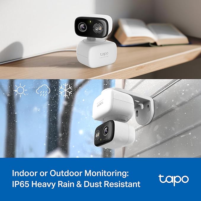 Tapo 2K 3MP Pan/Tilt Indoor/Outdoor Security Camera - Free Person/Baby Cry Detect & Motion Track, 360° Track, Color Night Vision, SD/Cloud Storage, Works w/Alexa & Google Home HybridCam 360