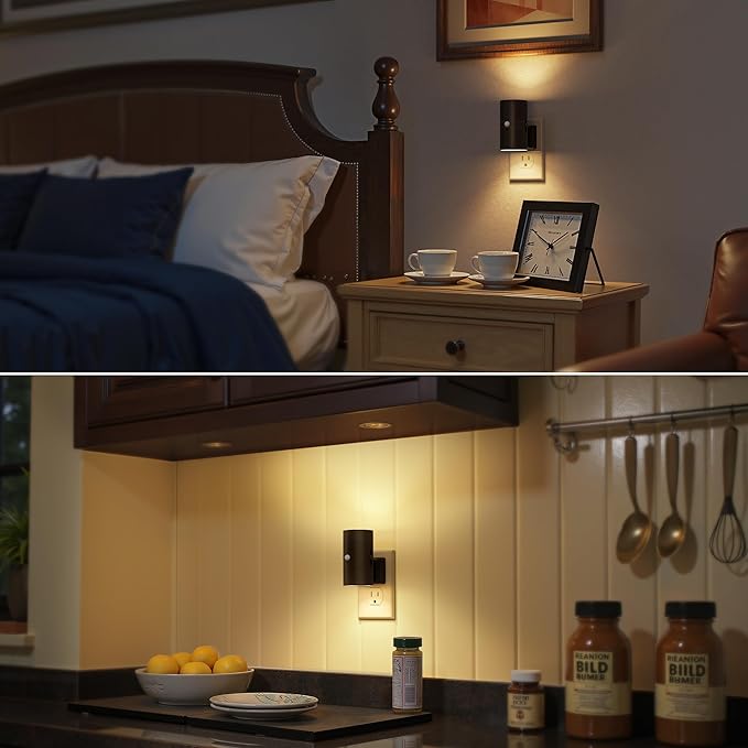 Briignite Motion Sensor Night Light,Motion Activated Plug in Night Lights, 0-100LM Dimmable Soft White 3000K, Motion Sensor Light Indoor for Bathroom Hallway Bedroom Stairway Kid Elderly Pet