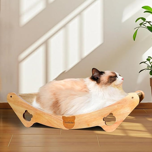 Sisal Cat Scratcher Bed for Indoor Small Medium Large Cat Hammock Lounge Scratching Post Board Wooden Perch Furniture