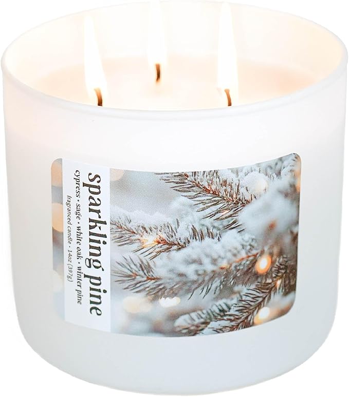 Colonial Candle Sparkling Pine Scented Candle, Holiday Scented Candle - Made in The USA