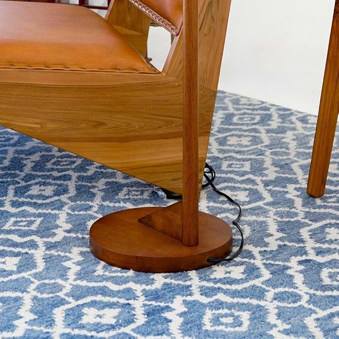 Floor Lamp with Foot Switch, Modern Standing Lamp with Linen Shade, Tall Reading Lamp for Living Room,Bedroom,Office,Study Room