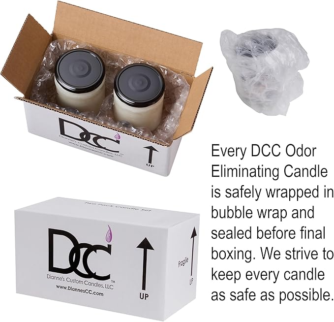 Mango Two Pack Odor Eliminating Highly Fragranced Candle - Eliminates 95% of Pet, Smoke, Food, and Other Smells Quickly - Up to 80 Hour Burn time - 12 Ounce Premium Soy Blend