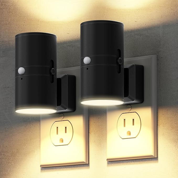 Briignite Motion Sensor Night Light,2 Pack Motion Activated Plug in Night Lights, 0-100LM Dimmable Soft White 3000K, Motion Sensor Light Indoor for Bathroom Hallway Bedroom Stairway Kid Elderly Pet