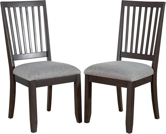 HOMEFLEX Modern Dining Chairs Kitchen Dining Room Chairs, Set of 2, Modern Armless Chairs with Upholstered Panned Cushion Seat, Upholstered Solid Wood Kitchen Side Chairs for Living Room