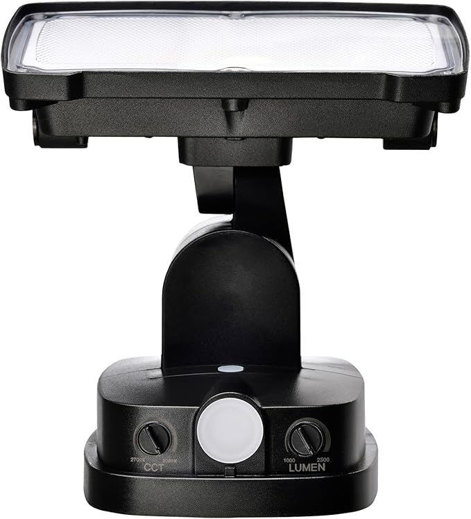 26W Flood Lights Outdoor, CCT Integrated LED Security Light Fixture, 1 Head Exterior LED Outdoor Light with Dusk to Dawn Control, ETL Water Resistant for Garage, Yard, Porch (Black)