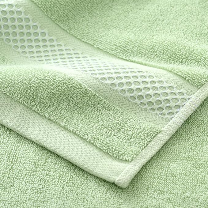 sense gnosis Green Hand Towel Absorbent Super Soft 100% Cotton 2 PC Towel Set Decorative Bath Hand Towels for Bathroom Everyday Use 13"x 29"