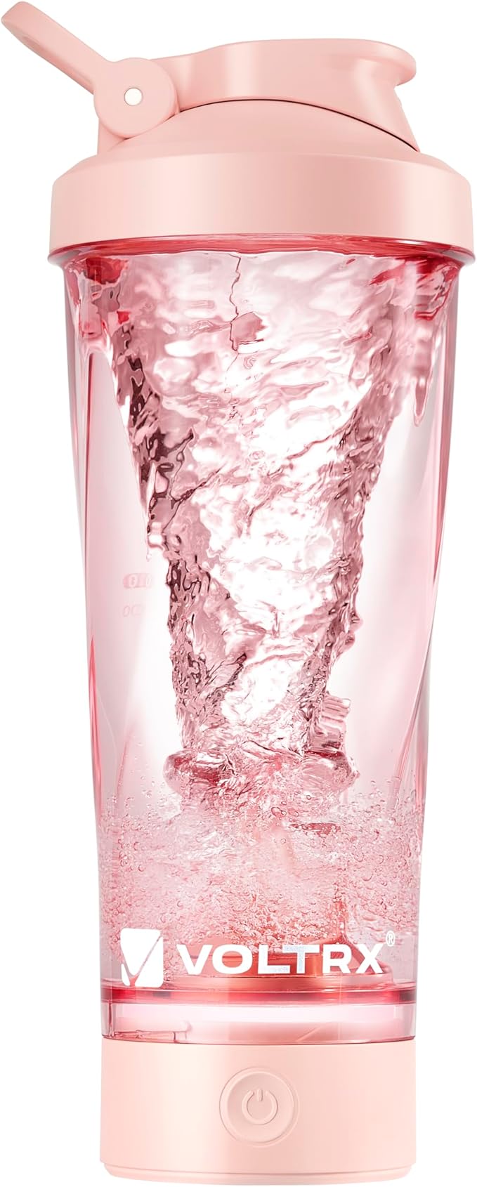 VOLTRX VortexBoost Electric Shaker Bottle, USB C Rechargeable Protein Shake Mixer, Shaker Cups for Protein Shakes and Meal Replacement Shakes, BPA-Free, Made with Tritan, Pink