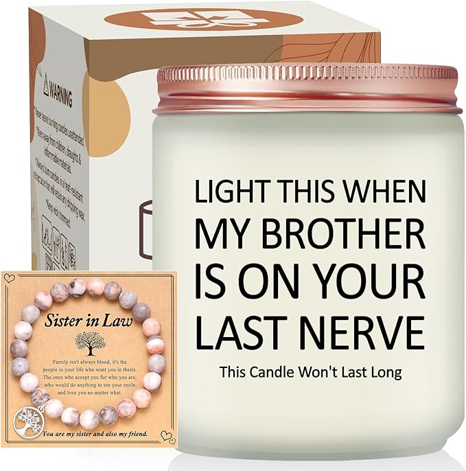 Sister in Law Gifts - Christmas, Birthday, Mother's Day, Wedding Gifts for Sister in Law - Lavender Scented Candles