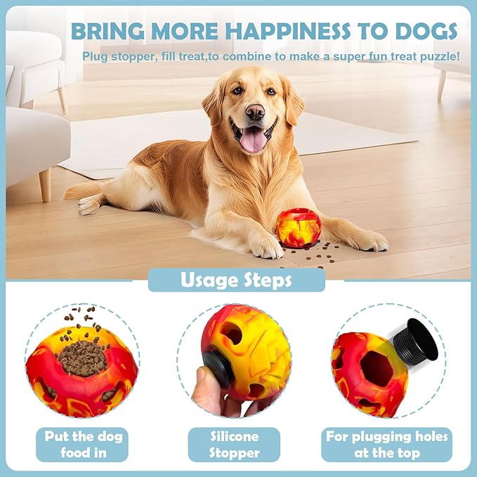 Dog Frozen Treat Toy, Slow Food Training to Relieve Boredom and Stimulating, Interactive Treat Dispensing Dog Toy, Interactive Chew Toys, Super Easy to Open Clean, for Small Dogs 10-30lbs.