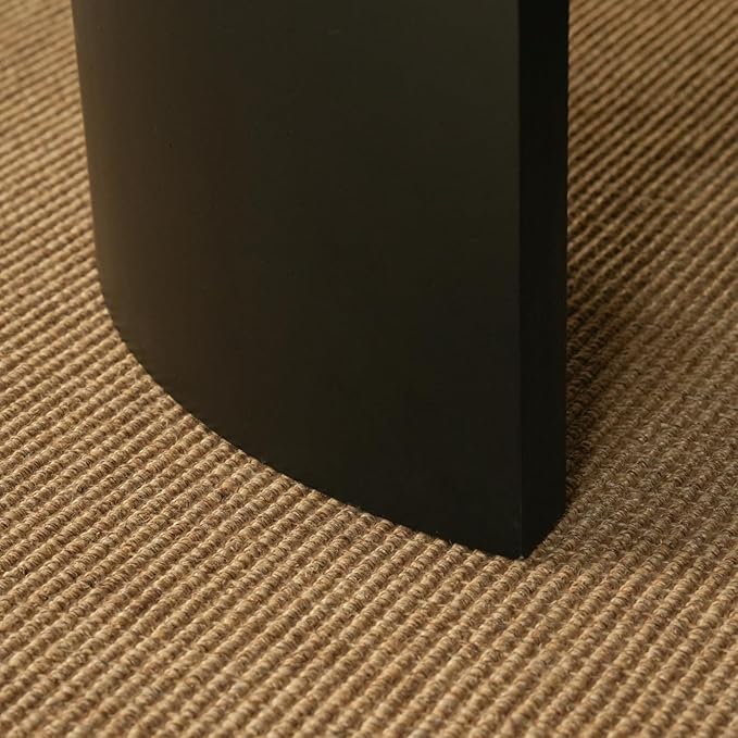 Round Nesting Coffee Table Set of 2, 31.5" Large and 18" Small Low Tables, Modern Wood Grain Tables for Living Room, Black