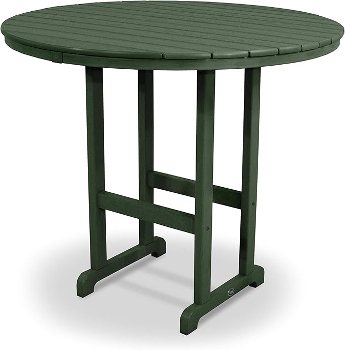 Trex Outdoor Monterey Bay Round Bar Table Table Size: 48", Color: Rainforest Canopy