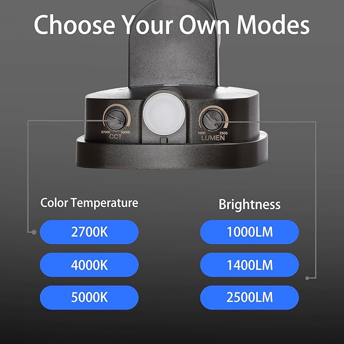 26W Flood Lights Outdoor, Integrated LED Security Light Fixture with 1 Adjustable Head, Adjustable Brightness and Color, Dusk to Dawn Exterior LED Outdoor Light for Garage Yard Porch 2-Pack (Bronze)