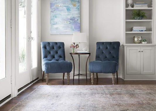 Loloi Loren Collection LQ-04 Silver/Slate 2'-6" x 7'-6" Runner Rug