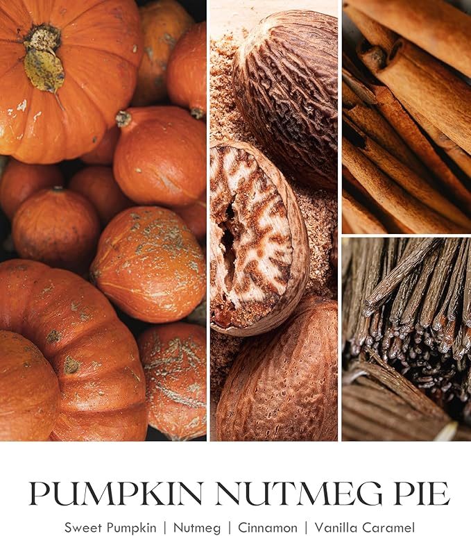 AOOVOO Nutmeg Beans Scented Candles for Women - Aromatherapy Candle with Crystals Inside, 10oz Soy Candles for Home Scented, Birthday Gifts Christmas Candle for Women Mom