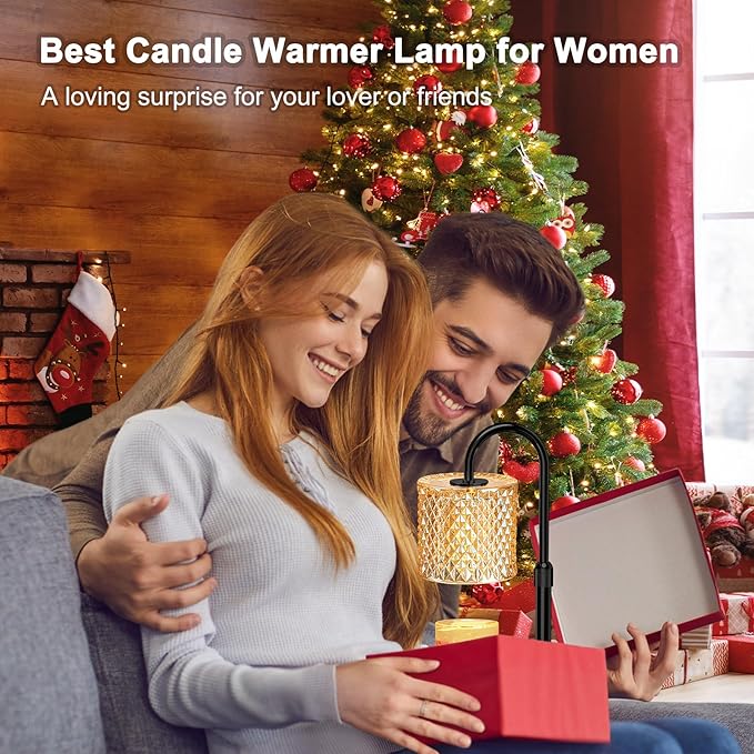 Candle Warmer Lamp with Timer, Wax Melt Warmer with Timer and Dimmer, Adjustable Height Lamp Candle Warmer for Jar Candles, House Warming Gift for Women & Mom, Ideal Christmas Gift