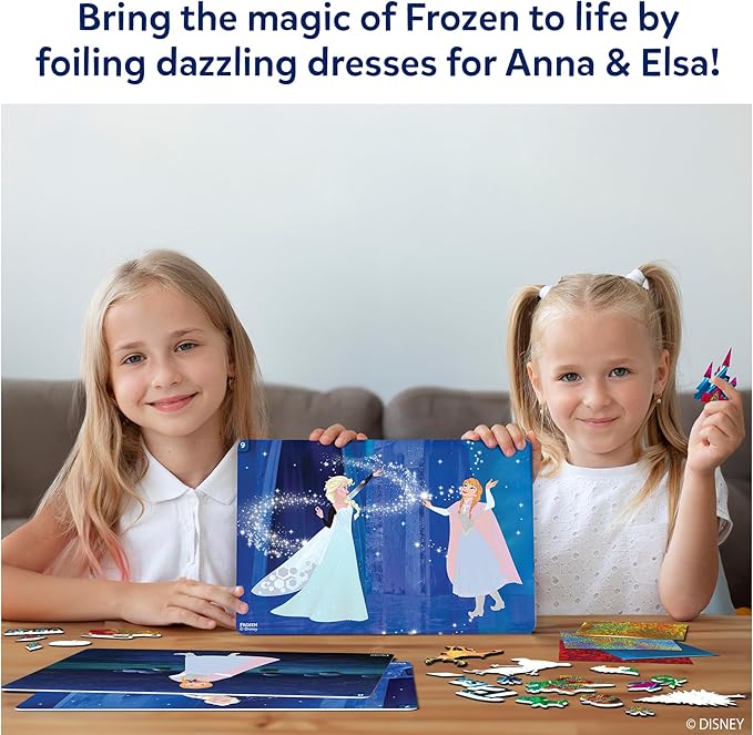 Skillmatics Foil Fun - Disney Frozen, Mess-Free Art, Craft Kits & Supplies, DIY Creative Activity, Travel Toys, Christmas Gifts for Fans of Elsa, Anna, Olaff, Girls, Boys, Ages 4, 5, 6, 7, 8, 9